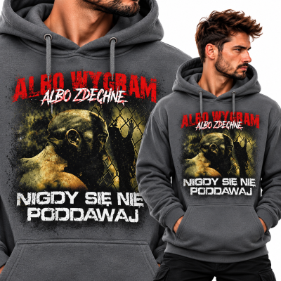 BLUZA Z KAPTUREM  SPORTY WALKI ALBO WYGRAM